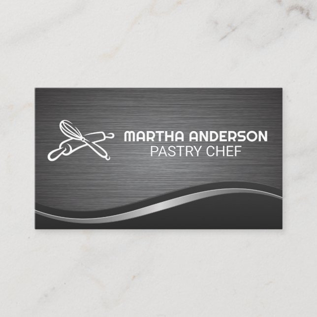 Whisk Rolling Pin | Culinary Business Card (Front)