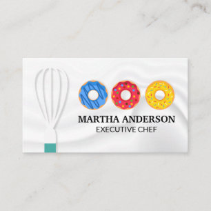 Whisk   Silky Background   Doughnuts Business Card