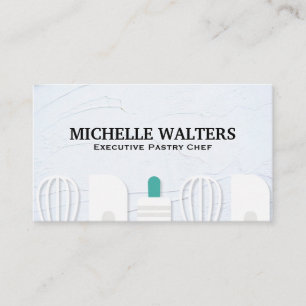 Whisk Spatula Rolling Pin Frosting Texture Business Card