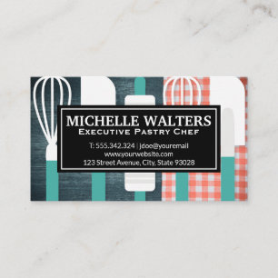Whisk Spatula Rolling Pin   Picnic Table Backgroun Business Card