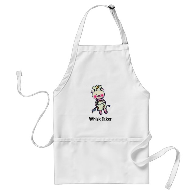 Whisk Taker Pig - Funny Chef Design Standard Apron (Front)