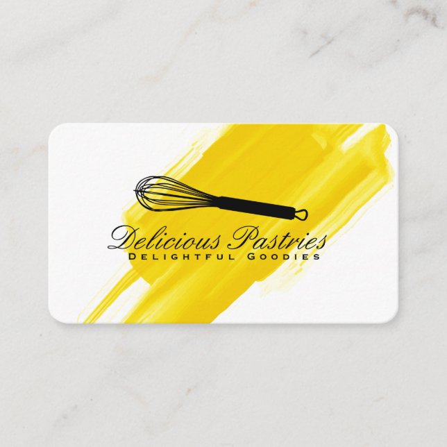Whisk variation | Culinary Master | Brushed Business Card (Front)