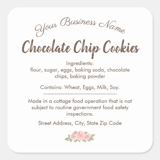 Whisk & Warmth Chocolate Cookie Ingredients Label (Front)