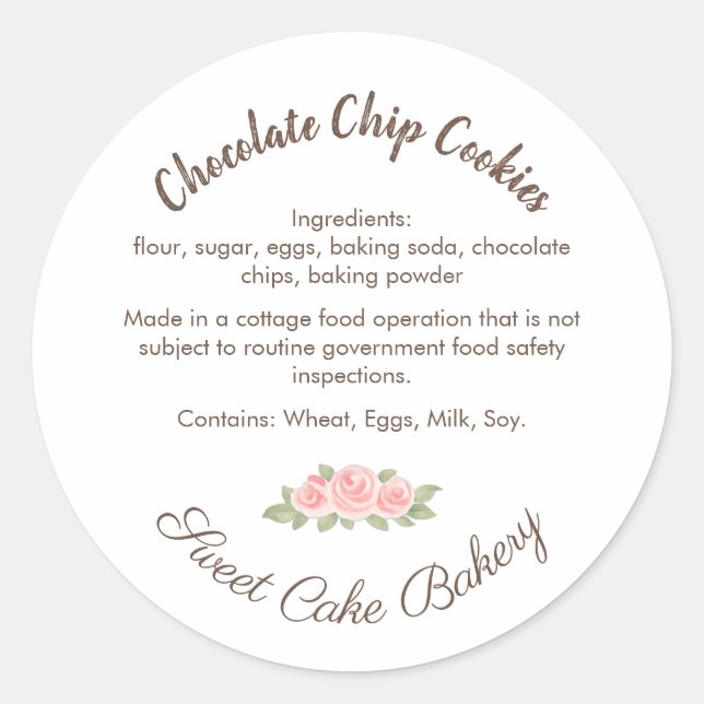 Whisk & Warmth Chocolate Cookie Ingredients Label (Front)