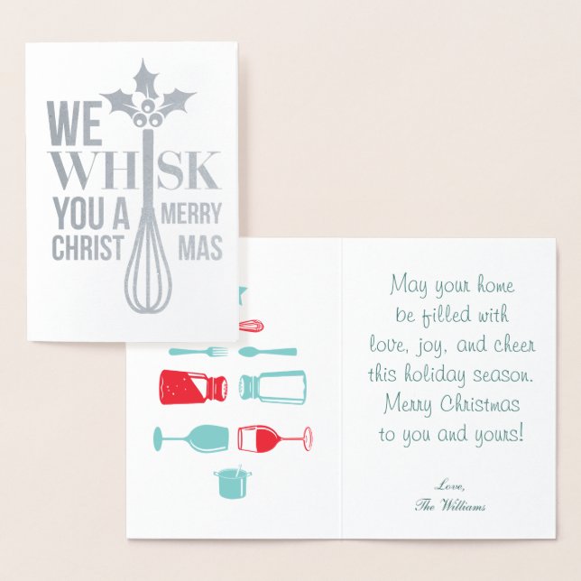 Whisk You a Merry Christmas Foil Card (Display)