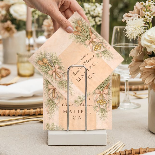 Whisked Away Baking Bridal Shower Napkin (Creator Uploaded)