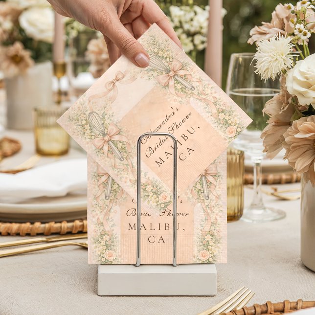 Whisked Away Kitchen Bridal Shower Napkin (Creator Uploaded)
