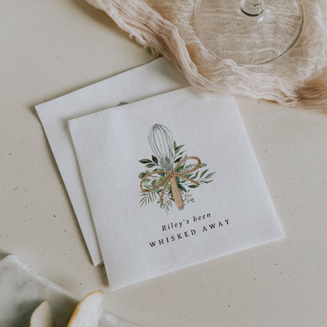 Whisked Away Kitchen Bridal Shower Napkin (Creator Uploaded)