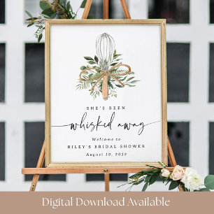 Whisked Away Kitchen Bridal Shower Welcome Sign