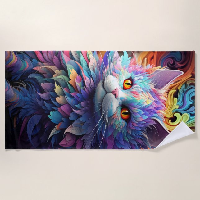 Whisker Wonder Beach Towel (Front)