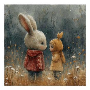 Whisker Wonderland: A Bit of Whimsy Bunny Poster