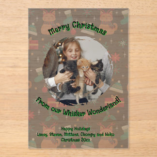 Whisker Wonderland Acrylic Photo Acrylic Invitations
