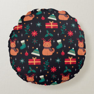 Whisker Wonderland Round Cushion