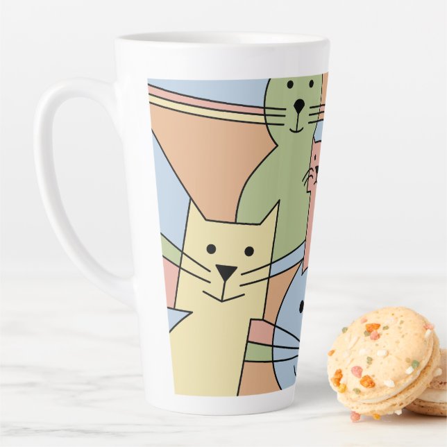 Whisker Wonders' Cats Latte Mug (In Situ)
