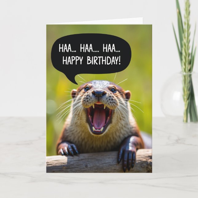 Whiskered Birthday Card (Front)