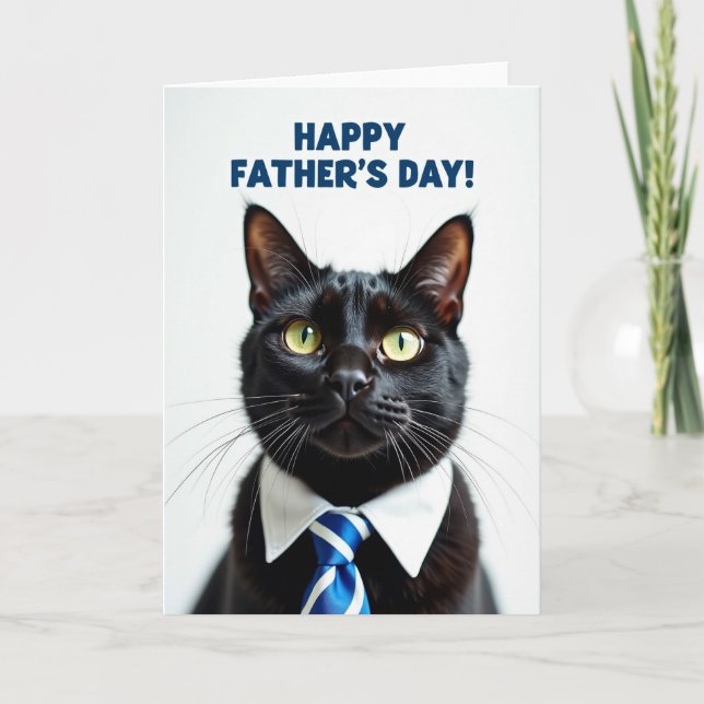 Whiskered Dad Happy Day Card (Front)