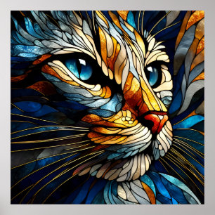 Whiskered Elegance - AI-generated Cat Poster