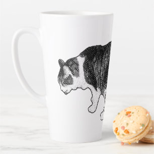 Whiskered Pause, Morning Calm Latte Mug