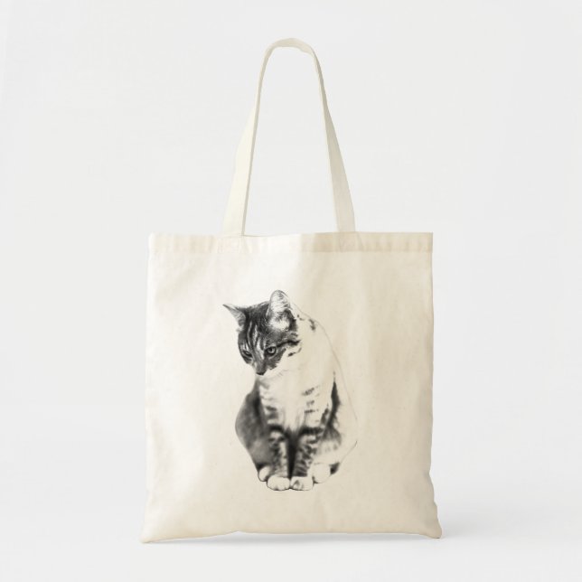 Whiskered Serenity Tote Bag (Front)