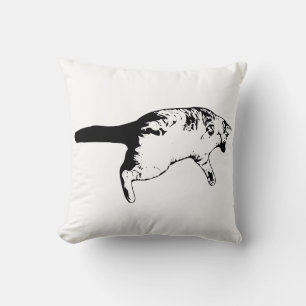 Whiskered Wonder in Ink Texture Cushion