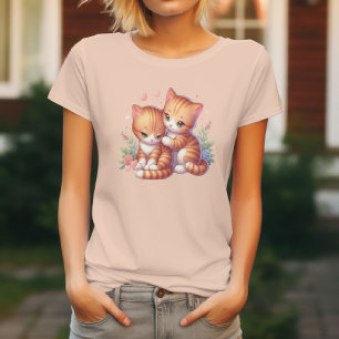 Whiskers and Charm Adorable Cats T-Shirt