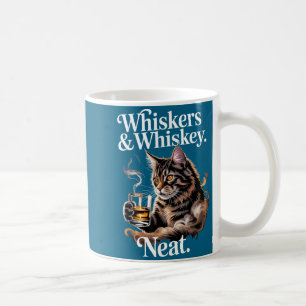 Whiskers and neat funny cat lover drinker coffee mug