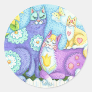Whiskers And Purrs, CAT FRIENDS STICKERS Sheet