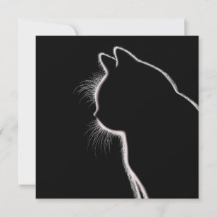 Whiskers in the Dark Cat Whisker Silhouette Card