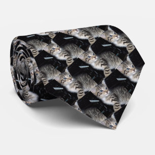 "Whiskers of Trouble: The Mischievous Tabby Kitten Tie