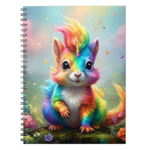 Whiskers of Wonder: The Rainbow Unicorn Squirrel Notebook