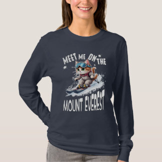 Whiskers, the fearless adventure cat - Long sleeve T-Shirt