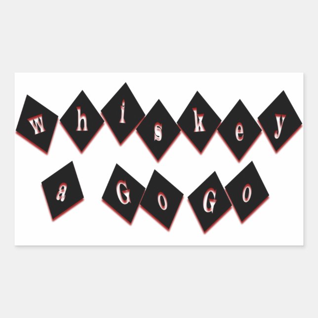 Whiskey A Go Go Rectangular Sticker (Front)