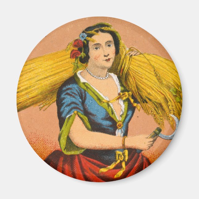 Whiskey Advertising Label, Circa 1860. Magnet (Front)