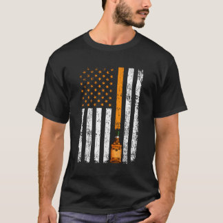 Whiskey American Flag Usa Drinking Bourbon T-Shirt