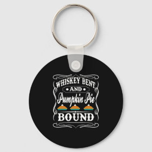 Whiskey And Thanksgiving - Funny Turkey Day Drinki Key Ring