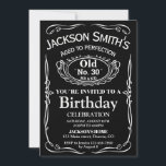 Whiskey birthday invitation Adult liquor invite<br><div class="desc">Whiskey birthday invitation,  Liquor invitation,  Adult man party invite,  Gentleman anniversary party.
Invite your friends with this simple black and white whiskey theme invitation!

Simply edit this easy to use template in Personalising menu to make it special.</div>