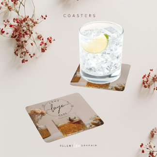 Whiskey | Boho Flowers | Aesthetic Coasters
