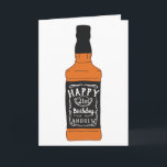 Whiskey Bottle 21st Birthday Whiskey Lovers Card<br><div class="desc">This card features a drawing style illustration of a whiskey bottle. The bottle's label is ready for you to fill in your own information to create a personalised birthday card that's perfect for someone celebrating a 21st birthday or for anyone who loves drinking whiskey. Use the template fields to easily...</div>