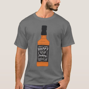 Whiskey Bottle 21st Birthday Whiskey Lovers T-Shirt
