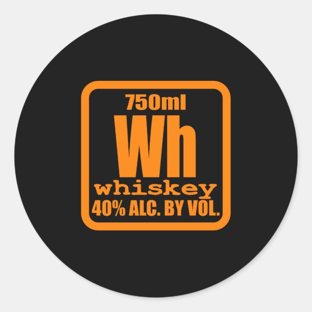 Whiskey Bourbon Helps Alcohol TShirt Gift Classic Round Sticker (Front)