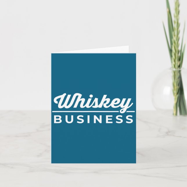 Whiskey Business Drinking St Patrick's Day  Card (Front)