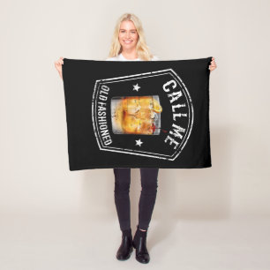 Whiskey Calls Me Old Fashioned Fleece Blanket