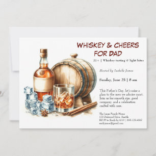 Whiskey & Cheers – Editable Father’s Day  Invitation