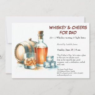 Whiskey & Cheers – Editable Father’s Day  Invitation