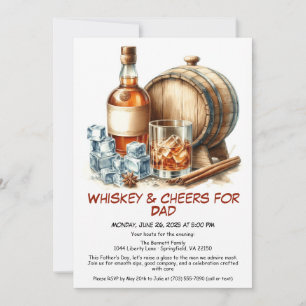 Whiskey & Cheers for Dad – Father’s Day Invitation