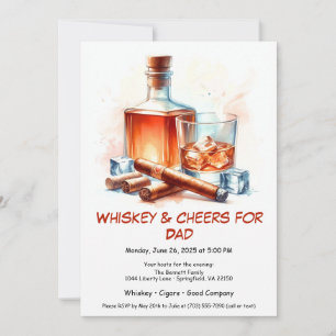 Whiskey & Cigars – Editable Father’s Day  Invitation