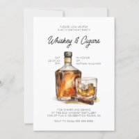 Whiskey & Cigars Men's Birthday