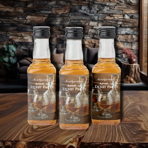 Whiskey Decanter Derby Party Mini Liquor Bottle Label
