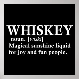 Whiskey definition funny drinking quotes poster