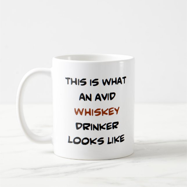 whiskey drink, avid coffee mug (Left)